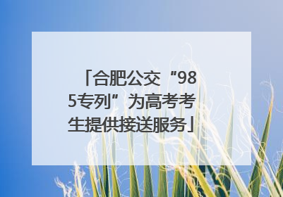 合肥公交“985专列”为高考考生提供接送服务