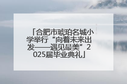 合肥市琥珀名城小学举行“向着未来出发——遇见最美”2025届毕业典礼