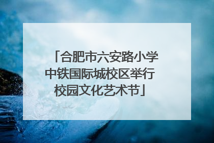 合肥市六安路小学中铁国际城校区举行校园文化艺术节