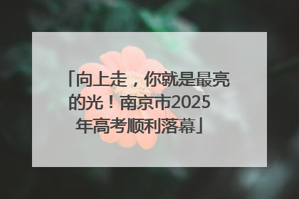 向上走，你就是最亮的光！南京市2025年高考顺利落幕