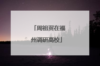 周祖翼在福州调研高校