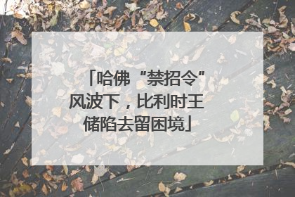 哈佛“禁招令”风波下，比利时王储陷去留困境