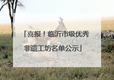 喜报！临沂市级优秀非遗工坊名单公示
