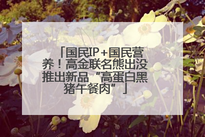 国民IP+国民营养！高金联名熊出没推出新品“高蛋白黑猪午餐肉”