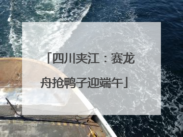 四川夹江：赛龙舟抢鸭子迎端午