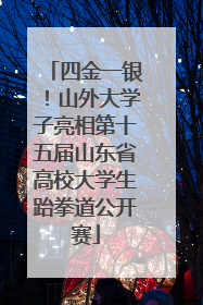 四金一银！山外大学子亮相第十五届山东省高校大学生跆拳道公开赛