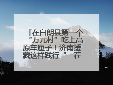 在白朗县第一个“万元村”吃上高原车厘子！济南援藏这样践行“一茬接着一茬干”