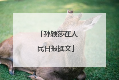 孙颖莎在人民日报撰文