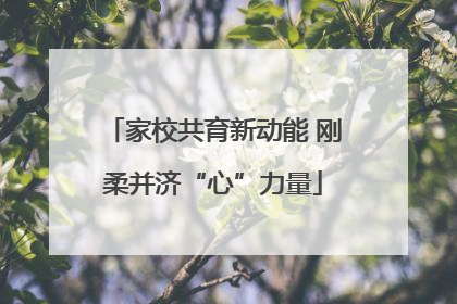 家校共育新动能 刚柔并济“心”力量