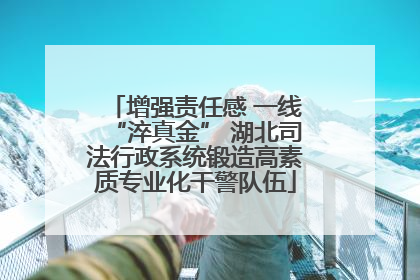 增强责任感 一线“淬真金” 湖北司法行政系统锻造高素质专业化干警队伍