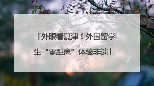 外眼看夏津！外国留学生“零距离”体验非遗