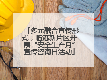 多元融合宣传形式，临港新片区开展“安全生产月”宣传咨询日活动