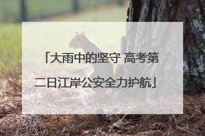 大雨中的坚守 高考第二日江岸公安全力护航