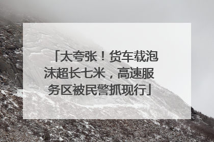 太夸张！货车载泡沫超长七米，高速服务区被民警抓现行