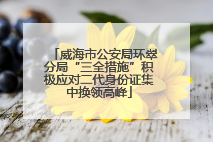 威海市公安局环翠分局“三全措施”积极应对二代身份证集中换领高峰