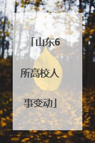山东6所高校人事变动