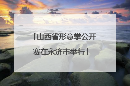 山西省形意拳公开赛在永济市举行
