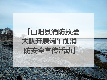 山阳县消防救援大队开展端午前消防安全宣传活动
