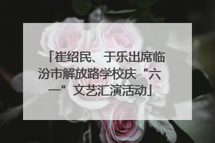 崔绍民、于乐出席临汾市解放路学校庆“六一”文艺汇演活动
