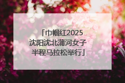 巾帼红2025沈阳沈北蒲河女子半程马拉松举行
