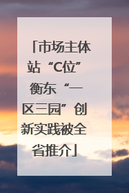 市场主体站“C位” 衡东“一区三园”创新实践被全省推介