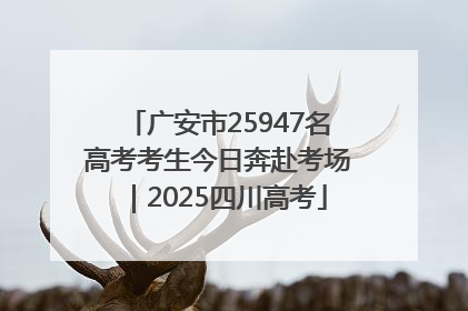 广安市25947名高考考生今日奔赴考场｜2025四川高考