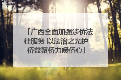 广西全面加强涉侨法律服务 以法治之光护侨益聚侨力暖侨心