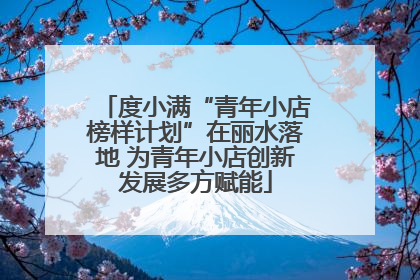 度小满“青年小店榜样计划”在丽水落地 为青年小店创新发展多方赋能