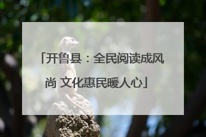 开鲁县：全民阅读成风尚 文化惠民暖人心