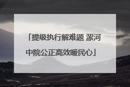 提级执行解难题 漯河中院公正高效暖民心