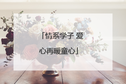 情系学子 爱心再暖童心
