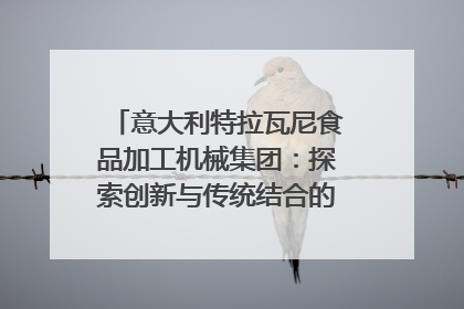 意大利特拉瓦尼食品加工机械集团：探索创新与传统结合的可能性｜西望四川