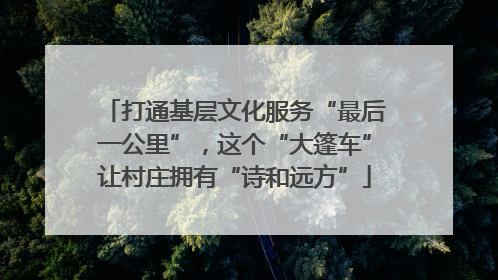 打通基层文化服务“最后一公里”，这个“大篷车”让村庄拥有“诗和远方”