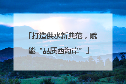 打造供水新典范，赋能“品质西海岸”