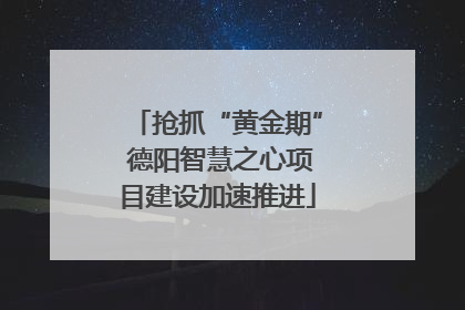 抢抓“黄金期” 德阳智慧之心项目建设加速推进