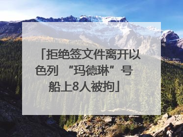 拒绝签文件离开以色列 “玛德琳”号船上8人被拘