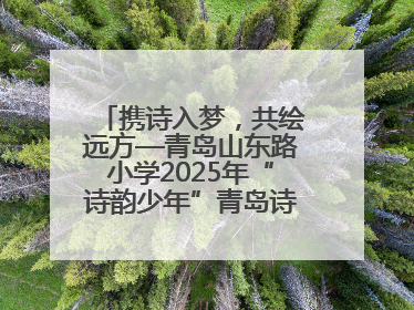 携诗入梦，共绘远方—青岛山东路小学2025年“诗韵少年”青岛诗词大会开幕畅游诗词之海