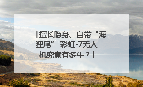 擅长隐身、自带“海狸尾” 彩虹-7无人机究竟有多牛？