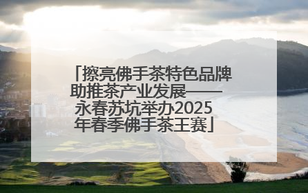 擦亮佛手茶特色品牌 助推茶产业发展——永春苏坑举办2025年春季佛手茶王赛
