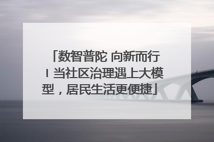 数智普陀 向新而行〡当社区治理遇上大模型，居民生活更便捷