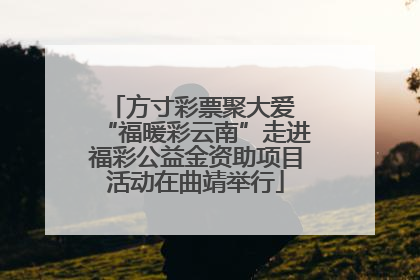 方寸彩票聚大爱 “福暖彩云南”走进福彩公益金资助项目活动在曲靖举行