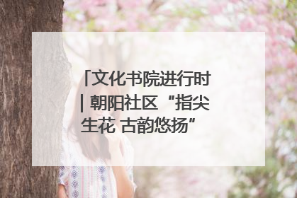 文化书院进行时｜朝阳社区“指尖生花 古韵悠扬”公益课堂开课了