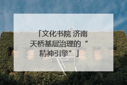 文化书院 济南天桥基层治理的“精神引擎”