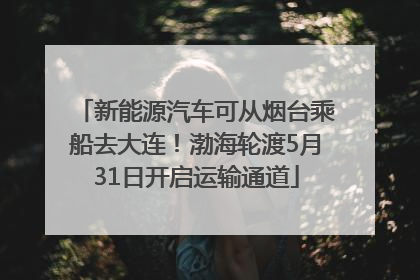 新能源汽车可从烟台乘船去大连！渤海轮渡5月31日开启运输通道