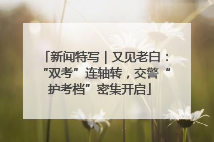 新闻特写｜又见老白：“双考”连轴转，交警“护考档”密集开启