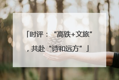 时评：“高铁+文旅”，共赴“诗和远方”