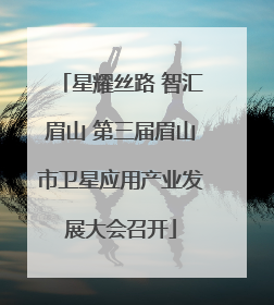 星耀丝路 智汇眉山 第三届眉山市卫星应用产业发展大会召开