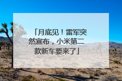 月底见！雷军突然宣布，小米第二款新车要来了