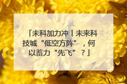 未科加力冲丨未来科技城“低空方阵”，何以蓄力“先飞”？