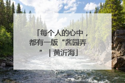 每个人的心中，都有一版“酱园弄”｜黄沂海